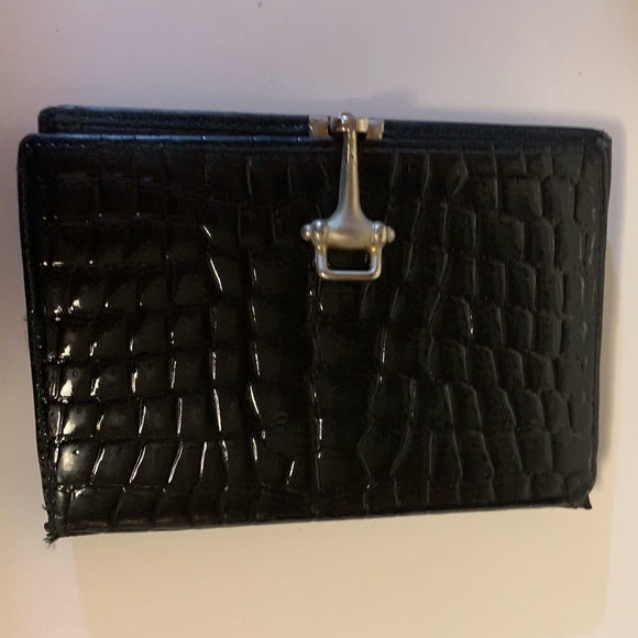 Scalato Bifold Wallet -  Black Croco Leather